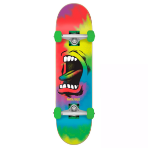 8.00in Full Big Mouth Tie Dye Santa Cruz Complete Skateboard
